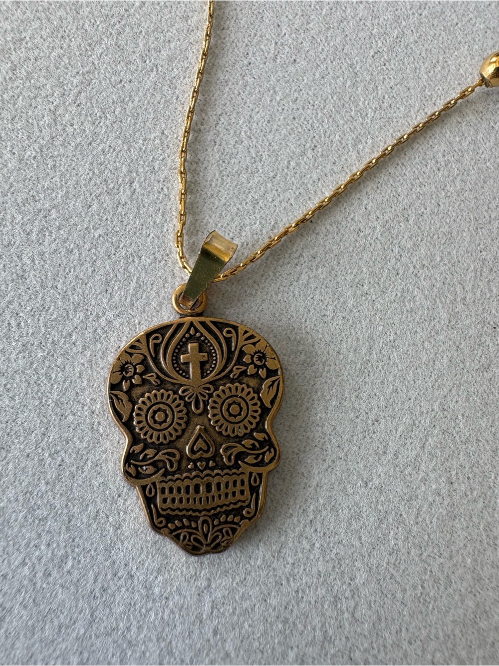 Alex and Ani Calavera Traditional Celebration Ancestor Goldtone Necklace Like - Picture 2 of 6
